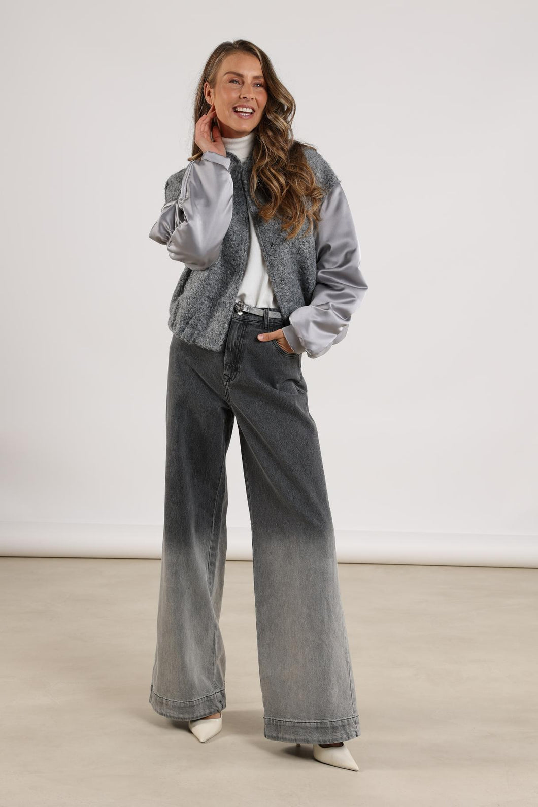 Baltimore Jacket Satin NKF13057 21 Light grey