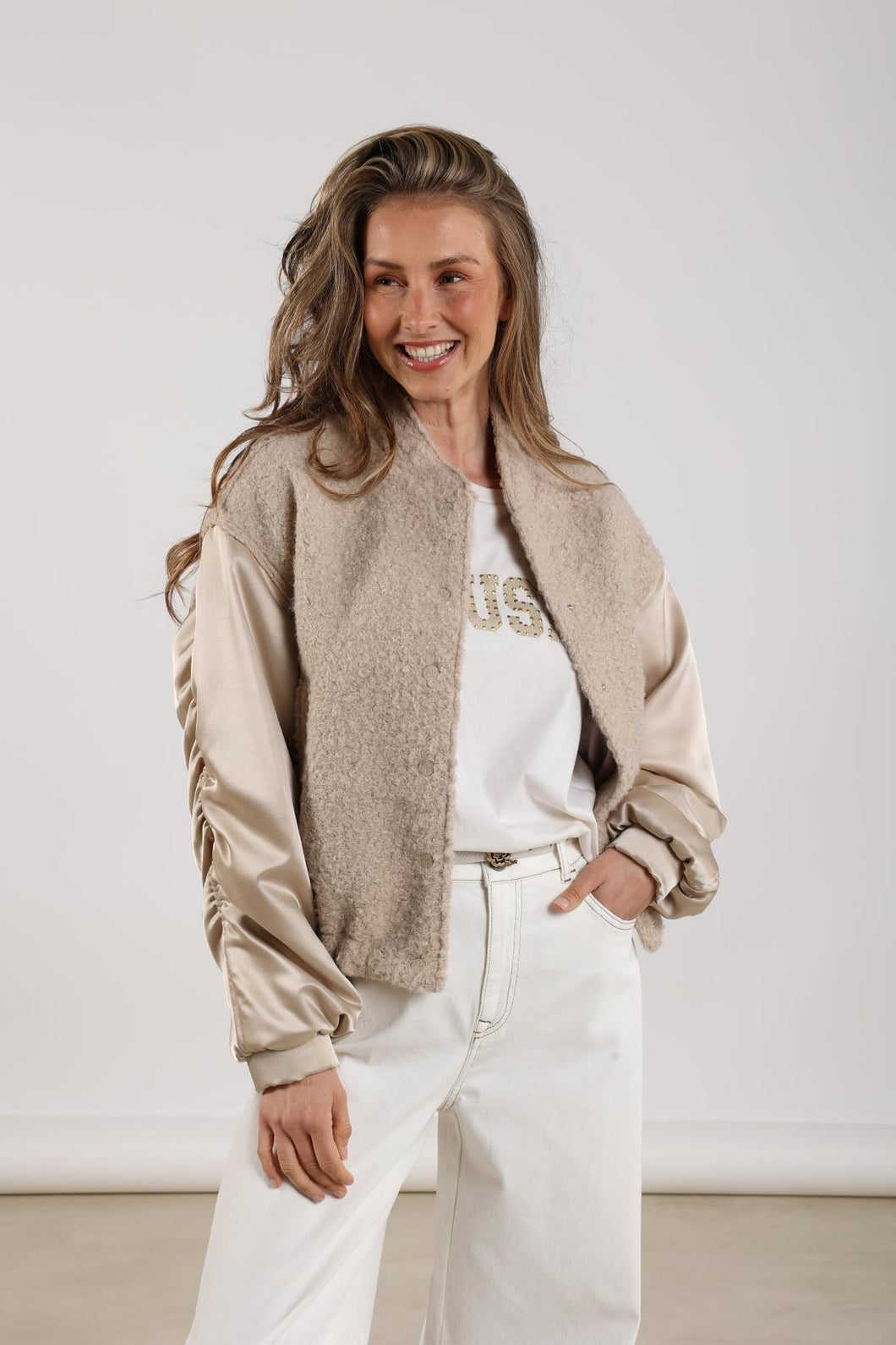 Baltimore Jacket Satin NKF13057 9 Sand