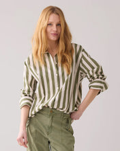 Afbeelding in Gallery-weergave laden, Blouse printed stripe 2s3260-12164 000612 - Combat green
