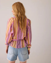 Afbeelding in Gallery-weergave laden, Blouse wrap multi coloured stripe 2s3301-12230 000120 - Multicolour
