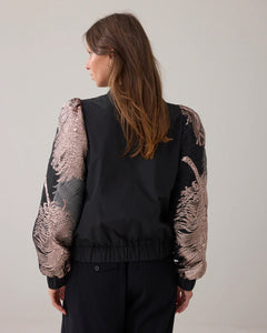 Bomber jacket leaves jacquard 1s1275-12336 000120 - Multicolour