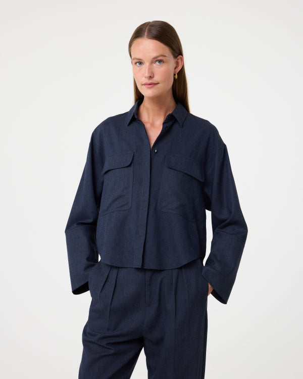Cara Blouse 252P192 412 Night Blue