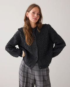 Cardigan loop stitch knit 7s7948-70043 000860 - Anthracite