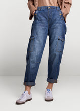 Afbeelding in Gallery-weergave laden, Cargo jeans cotton linum denim 4s2571-5157 453 Denim
