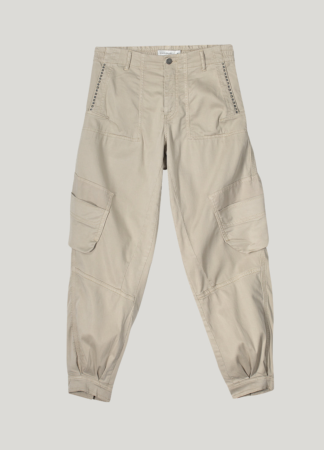 Cargo pants soft stretch sateen 4s2707-12141 000113 - Cashmere