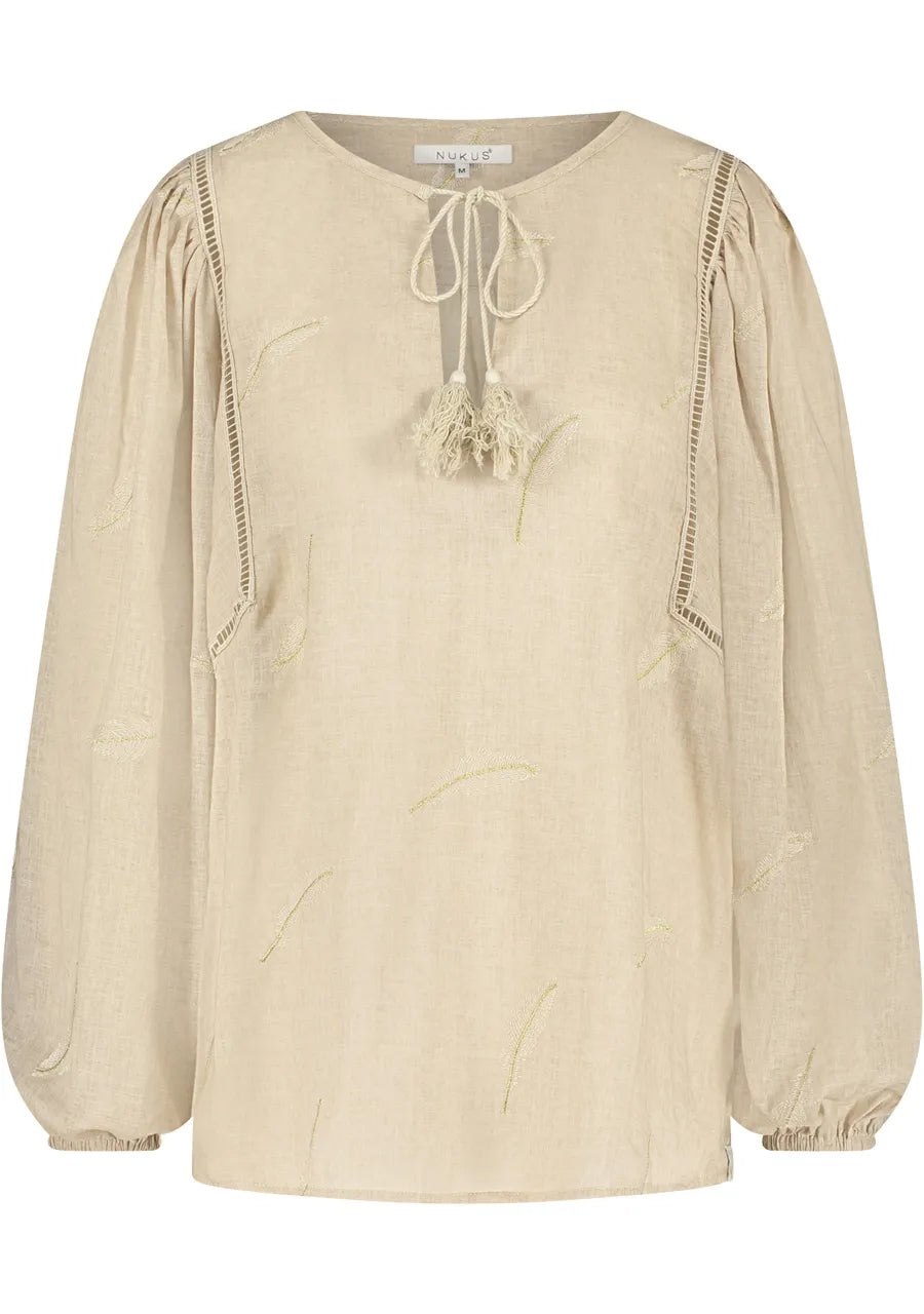 Cecile Blouse Feather  SS240451062 Sand
