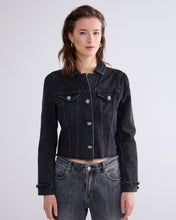 Afbeelding in Gallery-weergave laden, Denim jacket black stretch denim 1s1207-5171 000499 - Black denim
