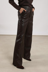 Fenna Pants NKF09007 268 Dark Chocolate