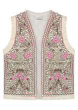 Afbeelding in Gallery-weergave laden, Gilet Embroidered Velours 9s110-11729 000120 - Multicolour
