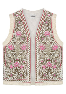 Gilet Embroidered Velours 9s110-11729 000120 - Multicolour