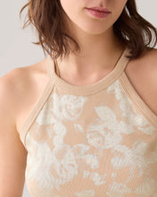 Afbeelding in Gallery-weergave laden, Halter rib top printed 3s5157-30691 000707 - Sesame
