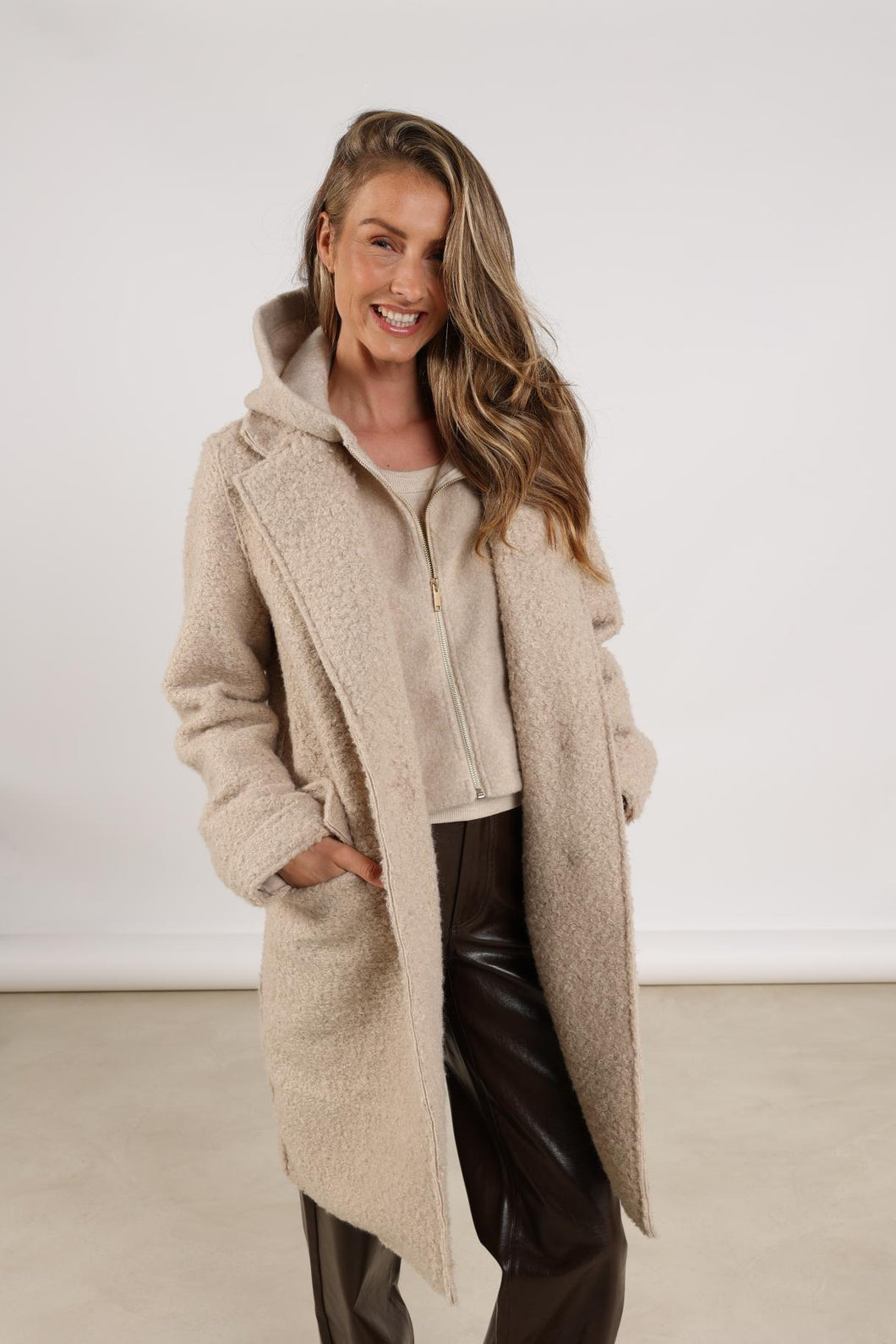 Inna Jacket Boucle NKF12003 9 Sand