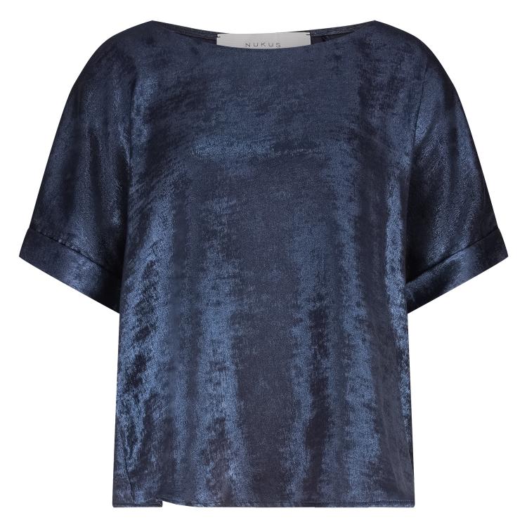 Irene Top Shiny NKF01024 70 Navy