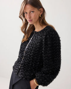 Jacket 3D Flowerfluffy 2s3365-12322 000990 - Black