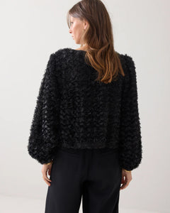 Jacket 3D Flowerfluffy 2s3365-12322 000990 - Black
