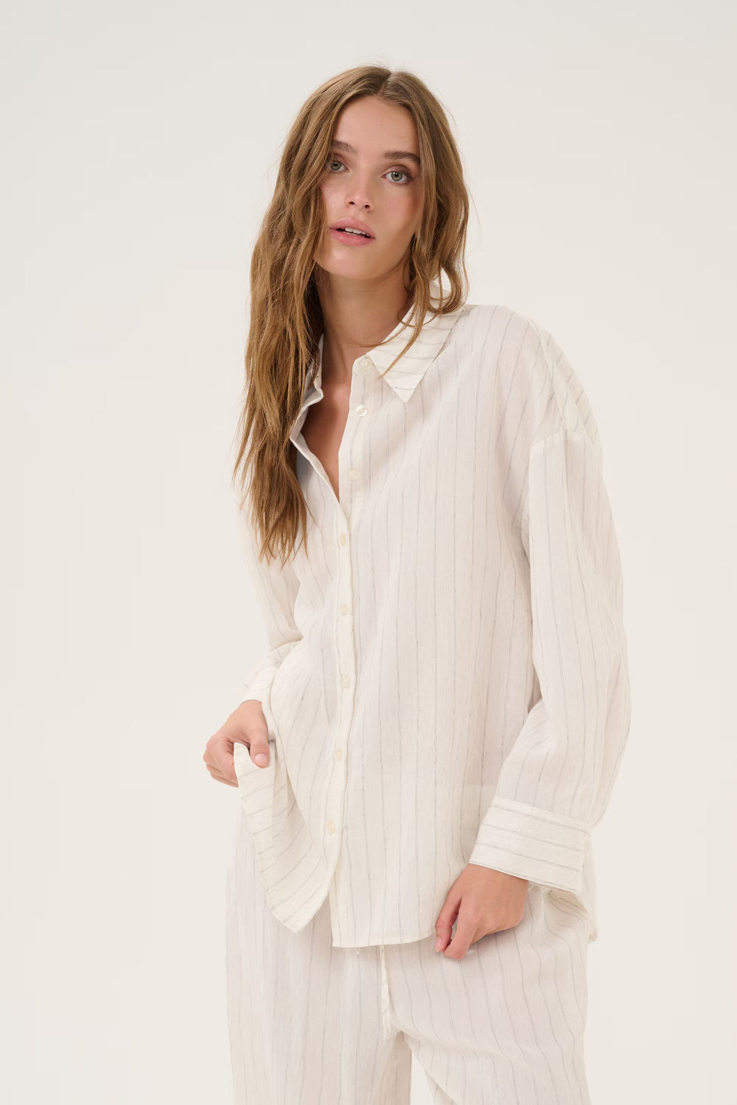 LimaMW Shirt 10705019 1304011 Oatmeal Melange