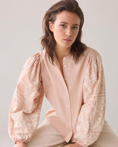 Longsleeve blouse Tape Embroidery 2s3229-12007 000504 - Rose smoke