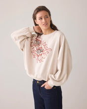 Afbeelding in Gallery-weergave laden, Long sleeve embellished sweatshirt 3s5109-30656 000702 - Pebble beige
