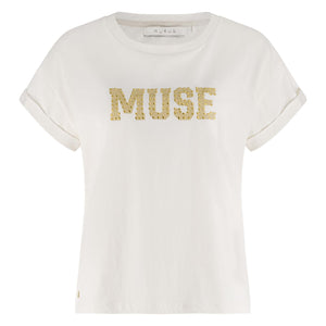 Lou Shirt NKF04005 126 Offwhite/Gold