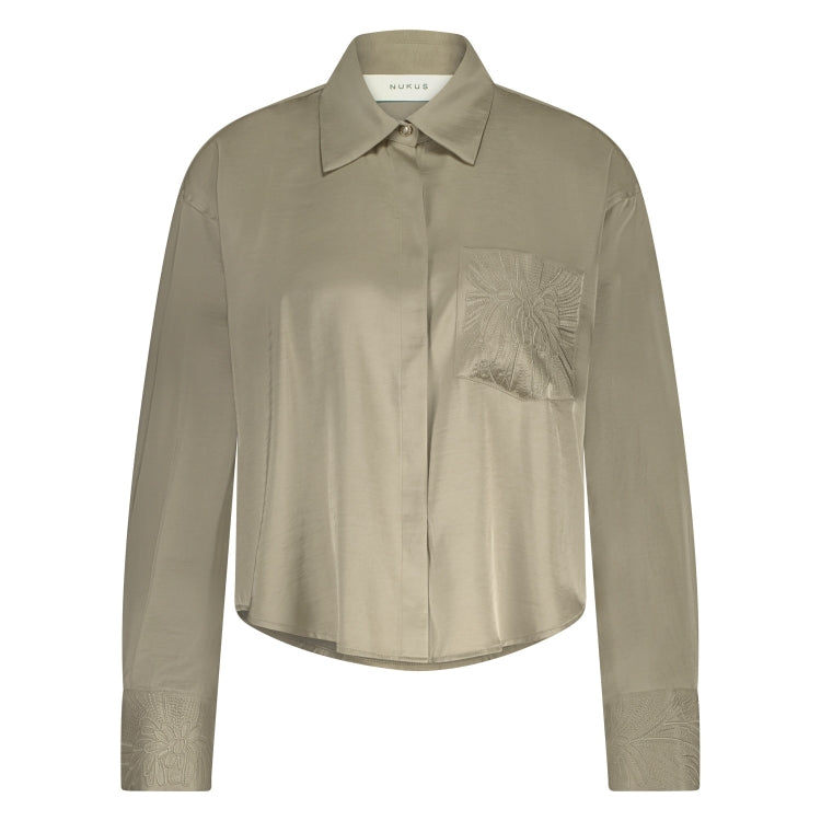 Lynn Blouse Silky NKS02053 42 Dark Sand