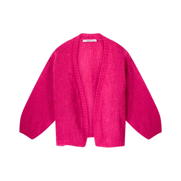 Oversized cardigan mohair blend knit 7s5791-7956 000553 - Fuchsia pink