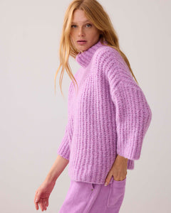 Oversized sweater cushy wool blend 7s7940-70034 000315 - Sheer Violet