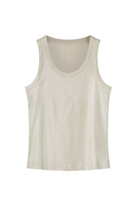 Rib tanktop cotton rib 3s4873-5138 122 Ivory