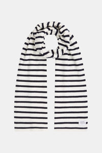 Scarf stripe W25B359 05-55 ecru navy