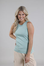 Afbeelding in Gallery-weergave laden, Stefania Singlet Striped  SS241072012 Turquoise/Sand
