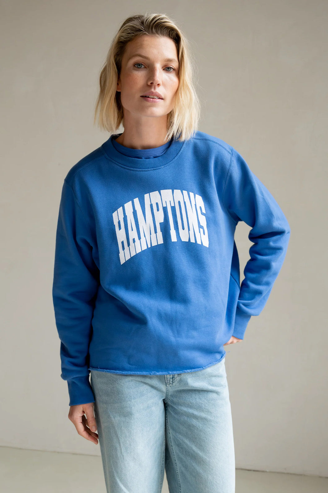 Sweater print S25F1614 526 saphir