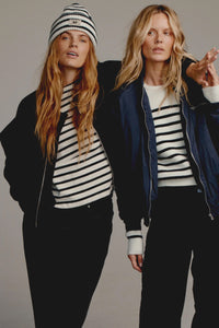 Sweater stripe W25T1205 55-05 navy ecru