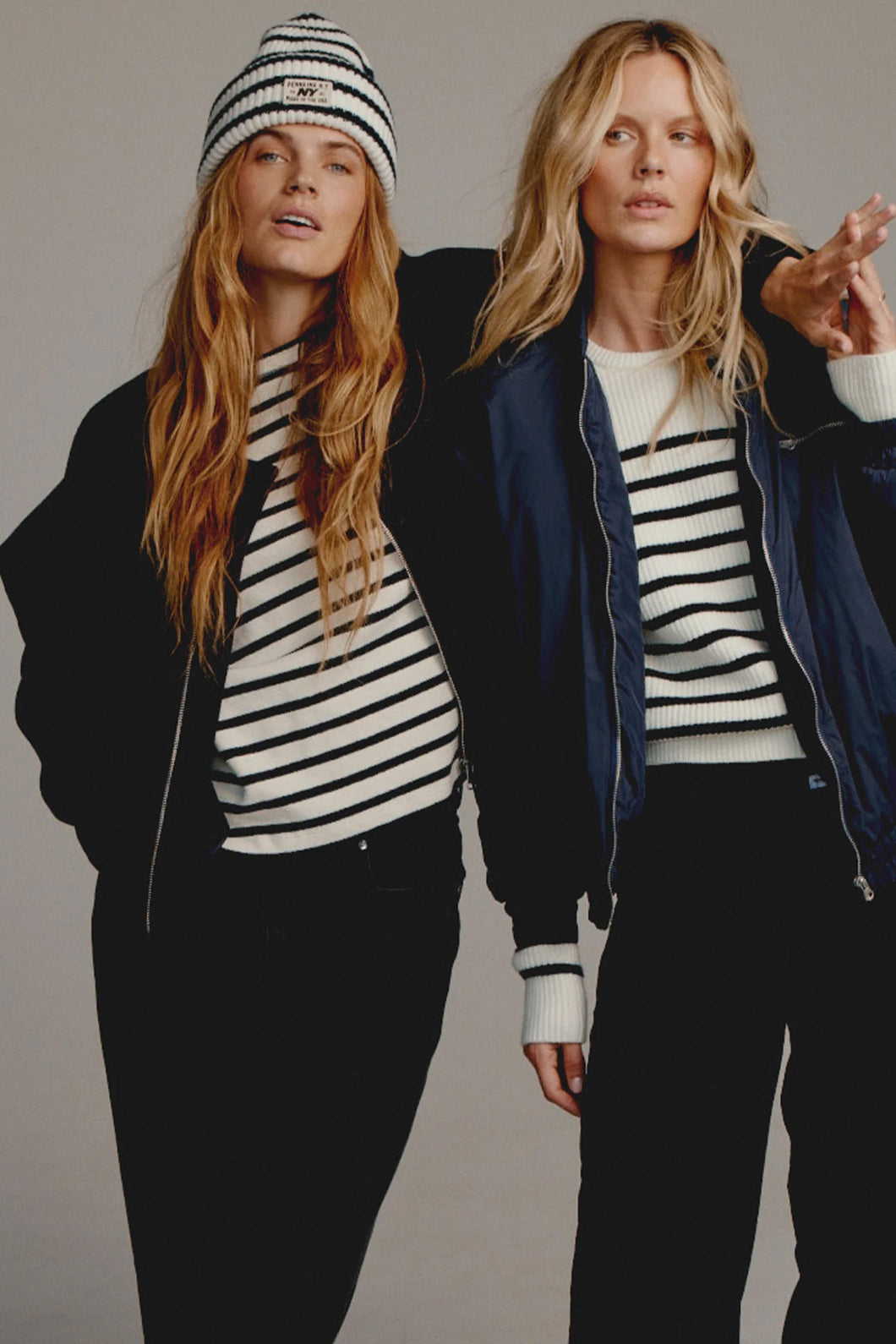 Sweater stripe W25T1205 55-05 navy ecru