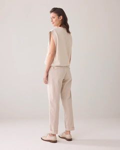Tapered pant rough twill  4s2760-11365 000702 - Pebble beige