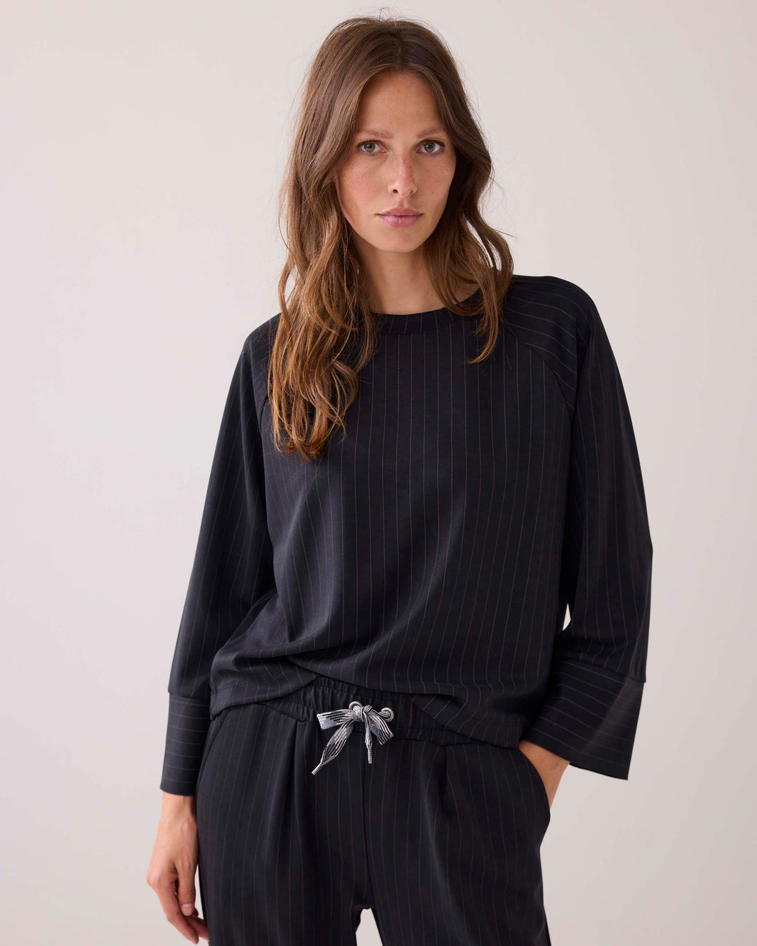 Top Scuba pinstripe 3s5158-30716 000990 - Black