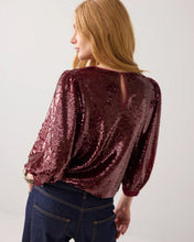 Afbeelding in Gallery-weergave laden, Top Sequins 2s3363-12295 000558 - Merlot

