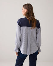 Afbeelding in Gallery-weergave laden, Top Sweat woven mix 3s5188-30634 000495 - Midnight blue
