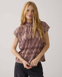 Top Zig zag lurex  3s5177-30718 000315 - Sheer Violet