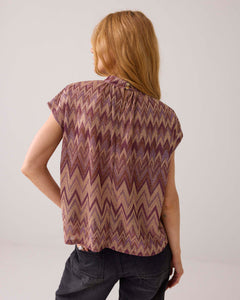 Top Zig zag lurex  3s5177-30718 000315 - Sheer Violet
