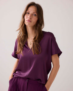 Top sleeveless Silky touch 2s3324-11817 000324 - Wineberry