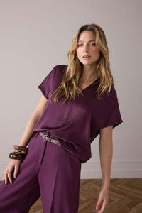 Top sleeveless Silky touch 2s3324-11817 000324 - Wineberry