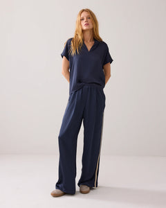 Trousers Heavy silky touch 4s2866-12084 000495 - Midnight blue