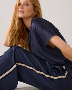 Trousers Heavy silky touch 4s2866-12084 000495 - Midnight blue