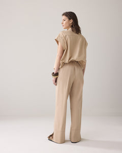 Trousers long cotton stretch 4s2809-11816 000707 - Sesame