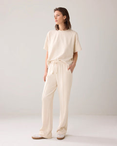 Trousers washed modal scuba 4s2847-30689 000122 - Ivory