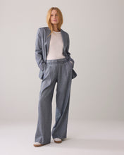 Afbeelding in Gallery-weergave laden, Trousers wide linen blend twill 4s2767-12157 000480 - Navy noir
