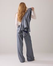 Afbeelding in Gallery-weergave laden, Trousers wide linen blend twill 4s2767-12157 000480 - Navy noir
