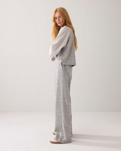 Wide leg herringbone broek 4s2862-30710 000810 - Mist