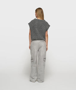 ballon hairy knit top 20-603-5204 4002 antra melee