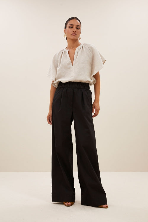 benji poplin pants 25118032 860 Black