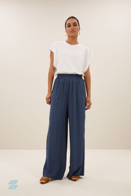 benji viscose pants 25118039 624 opal blue